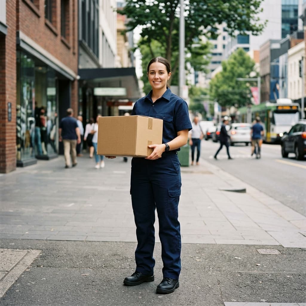 Airdrop delivery professional with package